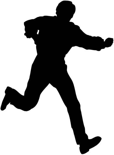 Running man silhouette vinyl sticker. Customize on line. People 069-0486